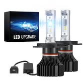 H4/9003/HB2 LED Headlight Bulbs 100W 6000K 14000LM White Dual-function 2Pcs for Chevrolet/Ford/GMC//BMV/Dodge/Honda/Nissan/Jeep